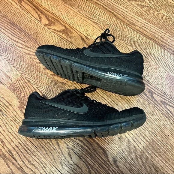Nike Air Max 2017 Triple Black Running Shoes - Size 11 - Picture 5 of 14